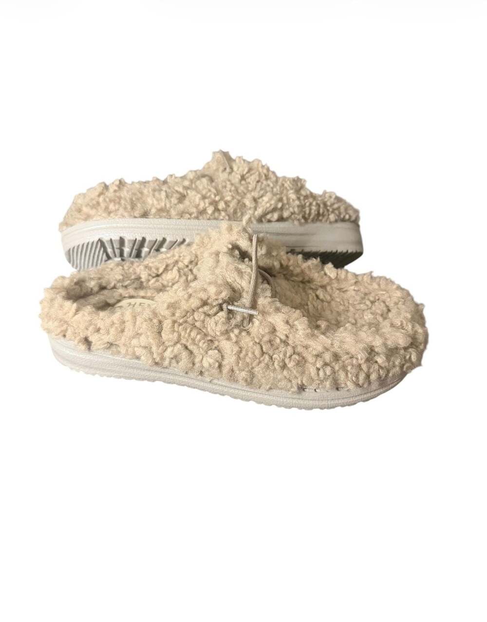 HEYDUDE Women's Wendy Slipper Cozy Timber Wolf Size 6 - Picture 2 of 9